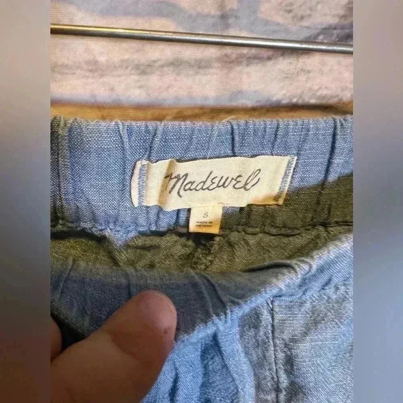 Madewell Shorts Womens Small Blue Pull On Elastic Cotton Shorts - Picture 2 of 7